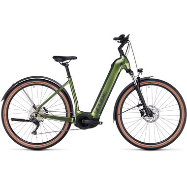 CUBE NURIDE HYBRID PRO 625 ALLROAD WAVE Electric Hybrid Bike Green 2023 0